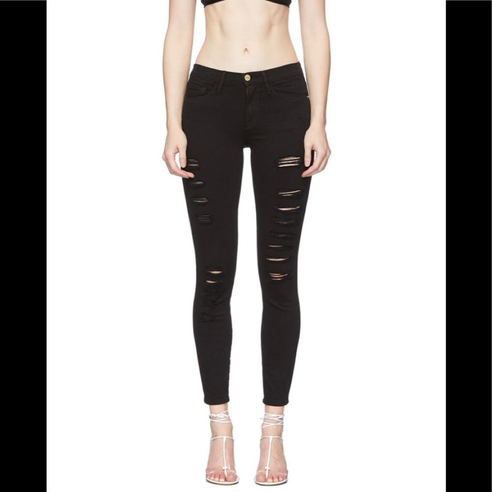Frame Denim Le Skinny de Jeanne Distressed size 24